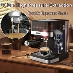 Espresso Machine 20 Bar Pump, Coffee And Cappuccino Latte Machine With Milk Frother, 1050W Semi-Automatic Expresso Maker With 1.5L Removable Water Tank, For Home Barista, Office -KitchenAid Shop 51N5wm8KJwL