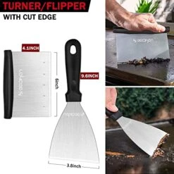 Eichen Griddle Accessories Kit, 14 Pcs Stainless Steel Griddle Grill Tools Set Blackstone And Camp Chef, Professional Grill Spatula Set For Men Women Outdoor BBQ And Camping -KitchenAid Shop 51NAP4YvMXL