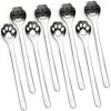 8-Pack Cat Paw Spoon 18/10 Stainless Steel Teaspoons, Sugar, Coffee, Cake, Dessert, Ice Cream Spoon Stirring Spoon, 5.9 Inch
