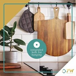 Wood Pizza Board - Wooden Pizza Paddle - Acacia Wood Pizza Peel - 17"x13" - Cheese Board - Charcuterie Board - Baking Spatula - Farmhouse Wall Decor - Bread Board - Great For Gifts - 7 Degrees West 15 Wood Pizza Board - Wooden Pizza Paddle - Acacia Wood Pizza Peel - 17"x13" - Cheese Board - Charcuterie Board - Baking Spatula - Farmhouse Wall Decor - Bread Board - Great For Gifts - 7 Degrees West -KitchenAid Shop 51NGlYtrvhS