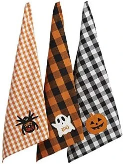 Happy Halloween Dishtowel Collection Embellished Cotton Kitchen Hand Towel Set, 18x28, Skeleton, 3 Count 28 Happy Halloween Dishtowel Collection Embellished Cotton Kitchen Hand Towel Set, 18x28, Skeleton, 3 Count -KitchenAid Shop 51NT04PM76L. AC