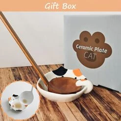 Cat Spoon Rests For Kitchen Counter, Ceramic Spoon Holder For Stove Top, Utensil Coffee Spoon Rest, Kawaii Kitchen Accessories & Ring Dish Decor - Jewelry Tray & Spoon Rest For Tableware Table Food -KitchenAid Shop 51NVHJRM0hL