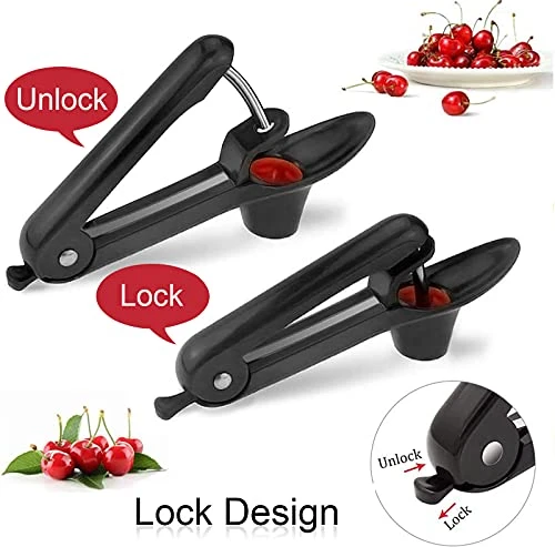 Cherry Pitter, Olive Pitter Tool, Cherry Pitter Tool Remover, Fruit Pit Core Remover With Space-Saving Lock Design For Make Fresh Cherry Dishes And Cocktail Cherries 6 Cherry Pitter, Olive Pitter Tool, Cherry Pitter Tool Remover, Fruit Pit Core Remover With Space-Saving Lock Design For Make Fresh Cherry Dishes And Cocktail Cherries - Image 4
