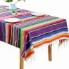 Chic Mexican Blanket Tablecloth, 100% Cotton Festive Fiesta Table Cloths For Mexican Wedding Bridal Shower Birthday Party Table Linen, Stylish Outdoor Picnic Dinning Table Overlay, 59 X 84 Inch -KitchenAid Shop 51Nbedm72ZL
