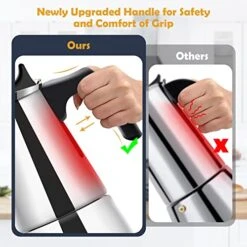 Italian Coffee Maker Moka Pot:espresso Maker Stovetop Espresso Maker, Stainless Steel Moka Pot Percolator Coffee Pot Expresso Coffee Brewer Classic Coffee Maker For Home & Camping, 4 Cup / 6.7oz