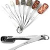Heavy Duty Stainless Steel Metal Measuring Spoons For Dry Or Liquid, Fits In Spice Jar, Set Of 8 Including Leveler, 2 Pack -KitchenAid Shop 51Nipwv3HsL