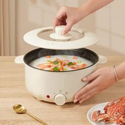 Yosoo Mini Electric Hot Pot, All In One Electric Pot, Anti Scald Large Capacity Electric Pot, Dual Safety Features Pot For Student Dorms Resort Hotel -KitchenAid Shop 51Nk6dPGqtL