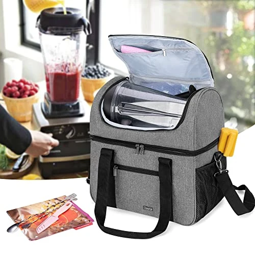 Uxja Carrying Case For 64 Oz. Vitamix Blender, Travel Bag For Vitamix Blender And Accessories (Compatible With 64 Oz. Vitamix Blender), Gray 7 Uxja Carrying Case For 64 Oz. Vitamix Blender, Travel Bag For Vitamix Blender And Accessories (Compatible With 64 Oz. Vitamix Blender), Gray - Image 5