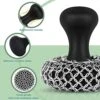 Cast Iron Scrubber + Pan Scraper, Upgraded Cast Iron Cleaner With Ergonomic Handle, Chainmail Scrubber For Cast Iron Pans And Skillets, Dishwasher Safe (Black, 1 Scrubber + 1 Scraper) -KitchenAid Shop 51NrXc5k4XL