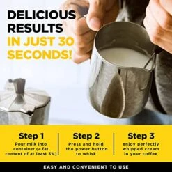 Milk Frother, Coffee Blender Stick, Cold Foam Milk Frother, Coffee Foam Maker, Frother Handheld,Mini Mixer For Drinks, Coffee Frother Battery Operated, Frothing Wand, Foam Maker For Coffee -KitchenAid Shop 51NrfmtvxBL