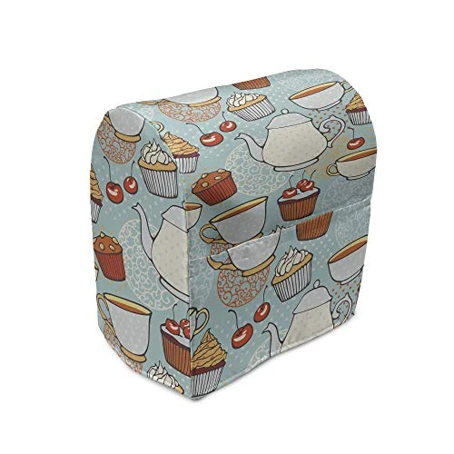 Lunarable Tea Party Stand Mixer Cover, Retro Style Yummy Cakes Cookie Teapot Delicious Tea Time Nostalgic Illustration, Kitchen Appliance Organizer Bag Cover With A Pocket, 6-8 Quarts, Multicolor 3 Lunarable Tea Party Stand Mixer Cover, Retro Style Yummy Cakes Cookie Teapot Delicious Tea Time Nostalgic Illustration, Kitchen Appliance Organizer Bag Cover With A Pocket, 6-8 Quarts, Multicolor