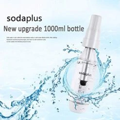 Soda Maker Water Dispenser, Home DIY Bubble Fruit Juice Carbonated Healthy Drinks Machine, 1L Portable Seltzer Bottle, No CO2 Charger -KitchenAid Shop 51NwdYLTxZL