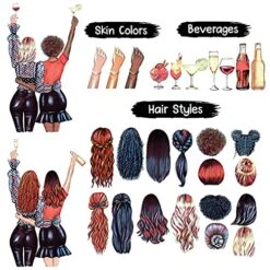 Customized Best Friend Mug For Women, Besties, Soul Sisters Together To Be Sisters By Heart Custom Mug Personalized With Names, Hairstyles, Texts For Friends Birthday Gift Mugs 11oz / 15oz -KitchenAid Shop 51NztmMQhAL