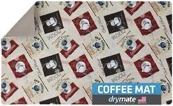 Coffee Maker Mat, (Coffee Station Bar Accessory) Protects Kitchen Countertops From Spills, Stains & Scratches - Absorbent/Waterproof/Machine Washable (USA Made) (12” X 20”) (Java Chalkboard) -KitchenAid Shop 51O 5aXfOAL. AC