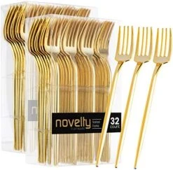 Novelty Modern Flatware, Cutlery, Disposable Plastic Dinner Forks Luxury Gold 64 Count 23 Novelty Modern Flatware, Cutlery, Disposable Plastic Dinner Forks Luxury Gold 64 Count -KitchenAid Shop 51O7GapaWtL. AC