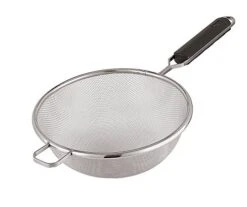 9-Inch Round Stainless-steel Strainer With ABS Handle