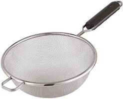 9-Inch Round Stainless-steel Strainer With ABS Handle -KitchenAid Shop 51OF9Furo7L. AC