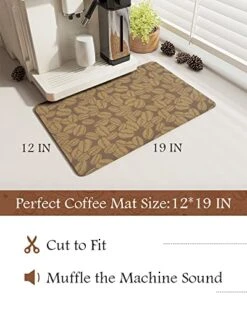 -Coffee Mat-Coffee Bar Accessories-Absorbent Stain Resistant Drying Mat Fit Under Coffee Maker Machine Coffee Pot Tray Espresso Machine-Coffee Station Accessories And Decor-12”x19” -KitchenAid Shop 51OFJtQFB1L
