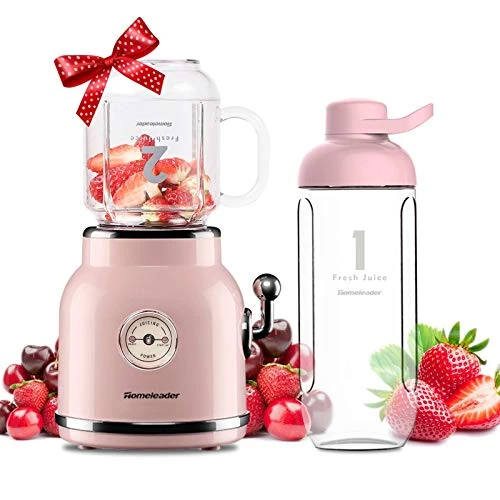Smoothie Blender, Homeleader Personal Blender For Shakes And Smoothies, Portable Blender With 6 Sharp Blades, 21oz Travel Cup And Lids, Pink 3 Smoothie Blender, Homeleader Personal Blender For Shakes And Smoothies, Portable Blender With 6 Sharp Blades, 21oz Travel Cup And Lids, Pink