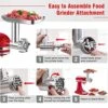 Metal Food Grinder Attachment For KitchenAid Stand Mixers, G-TING Meat Grinder Attachment Included 2 Sausage Stuffer Tubes, 3 Grinding Blades, 3 Grinding Plates -KitchenAid Shop 51OLMSrRICL