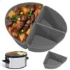 Slow Cooker Divider Liner For 6 QT Crockpot, Reusable & Leakproof Silicone Crockpot Divider, Three Compartrtments Suitable For Slow Cookers Pot. Grey. -KitchenAid Shop 51ON6XhqnAL