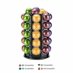 For Nespresso Vertuo Pod Holder Carousel Vertuoline With Central Additional Pods Storage (Carousel-50+ Pods) -KitchenAid Shop 51OPGgfkj4L