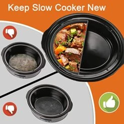 Slow Cooker Liners, Silicone Slow Cooker Liner Slow Cooker Divider Insert BPA Free, Dishwasher Safe Fit 6QT (2 Count, Grey) 12 Slow Cooker Liners, Silicone Slow Cooker Liner Slow Cooker Divider Insert BPA Free, Dishwasher Safe Fit 6QT (2 Count, Grey) -KitchenAid Shop 51OYvH4uPwL
