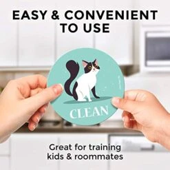 Large Dishwasher Magnet Clean Dirty Sign - Funny Design Magnets - Large, Strong, Cool Magnetic Gadgets For Kitchen Organization And Storage - Strong Double Sided Indicator (Cartoon Cat) -KitchenAid Shop 51OeiwpRF5L