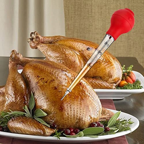 JY COOKMENT Turkey Baster With Barbecue Basting Brush, Baster Syringe For Home Baking And Roaster Turkey, Include Detachable Food Grade Silicone Bulb, Meat Injector Needle And Cleaning Brush (2 Packs) 5 JY COOKMENT Turkey Baster With Barbecue Basting Brush, Baster Syringe For Home Baking And Roaster Turkey, Include Detachable Food Grade Silicone Bulb, Meat Injector Needle And Cleaning Brush (2 Packs) - Image 3