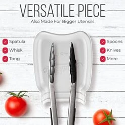 Home Essentials Mason Jar 7 X 5.5 X 1 Inch Spoon Rest Home Decor Product, White -KitchenAid Shop 51OsvG9gmBL