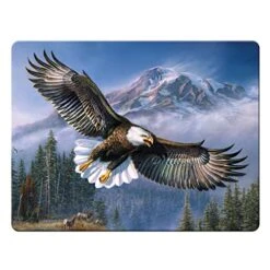 Tempered Glass Cutting Board, 12 By 16 Inches, Eagle