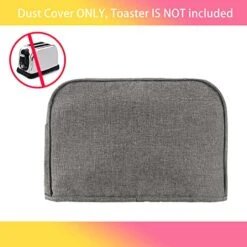 2 Slice Toaster Cover, Bread Toaster Oven Dustproof Cover With Pockets, Waterproof Kitchen Small Appliance Cover Broiler Appliance Organizer Bag Anti Fingerprint Protection Woman Gifts (S, Grey) -KitchenAid Shop 51OxOI0NSwL