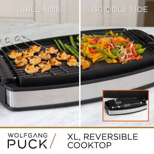 XL Reversible Grill Griddle, Oversized Removable Cooking Plate, Nonstick Coating, Dishwasher Safe, Heats Up To 400ºF, Stay Cool Handles 4 XL Reversible Grill Griddle, Oversized Removable Cooking Plate, Nonstick Coating, Dishwasher Safe, Heats Up To 400ºF, Stay Cool Handles - Image 2