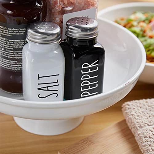 Salt And Pepper Shakers Set, Cute Glass Spice Shaker With Stainless Steel Lid, Black And White Kitchen Table Decor And Accessories For Counter, For Kitchen Wedding Gifts, 2.7oz Each 7 Salt And Pepper Shakers Set, Cute Glass Spice Shaker With Stainless Steel Lid, Black And White Kitchen Table Decor And Accessories For Counter, For Kitchen Wedding Gifts, 2.7oz Each - Image 5