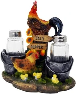 Animal Holder With Salt And Pepper Shaker Set (3 Piece) | Kitchen Décor And Accessories | Salt And Pepper Shakers | Home Décor | Home Decorations… (Rooster) -KitchenAid Shop 51PHdGa2KpL. AC