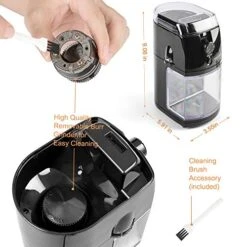 Electric Burr Coffee Grinder Mill, Adjustable Cup Size, 17 Fine To Coarse Grind Size Settings For Drip, Percolator, French Press And Turkish Coffee Makers, Black -KitchenAid Shop 51PIfkC33ML