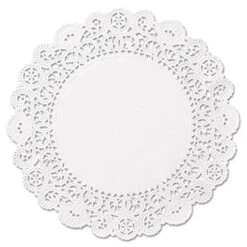 White Round 10 Inch Paper Lace Table Doilies – Decorative Tableware Disposable Placemats; Made In Canada (Pack Of 100)