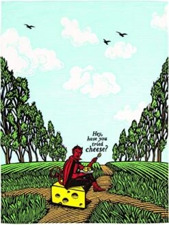 Hey, Have Your Tried Cheese? Blue Q Dish Towel, Screen-Printed With Water-Based Inks, 100% Cotton, 28 By 21 Inches -KitchenAid Shop 51Pc7US5VCL