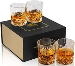 Old Fashioned Whiskey Glasses With Luxury Box - 10 Oz Rocks Barware For Scotch, Bourbon, Liquor And Cocktail Drinks - Set Of 4 -KitchenAid Shop 51Q0QoQ0jKL. AC