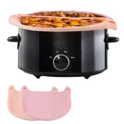 Reusable Crock Pot Liner - Food Grade Silicone Slow Cooker Liner For 6-8 Quarts - Leakproof Silicone Crock Pot Liner For Oval Or Round Pot (2pack)