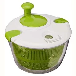 MWJSLL Salad Spinners Lettuce Keeper For Fridge 5 Litre Vegetable Drainer Spinning Colander Perfect For Quickly Washing & Draining Veggies