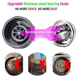 [New Model] Replacement 7 Fins Male Blade&24oz Blender Cups Compatible For Nutri Ninja Auto IQ Blender [4 Inch Male 7 Fins Blade] -KitchenAid Shop 51Q2gzIpgGL