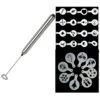 ® Stainless Steel Electric Milk Frother Handheld Coffee Foam Maker Whisk Battery Operated + 2 Sets Cappuccino Coffee Stencils Template Strew Flowers Pad Duster Spray Art