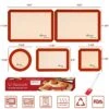 ENOOK Silicone Baking Mats Set Of 5, BPA-free Grade Food Baking Mat, 100% Non-Stick Reusable Food Safe Liners & Silicone Brush- Macaron, Pastry, Cookie. -KitchenAid Shop 51Q98terUCL