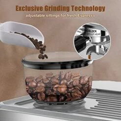 Espresso Machine, Expresso Machines With Grinder, Cappuccino Machine, Stainless Steel 20 Bar Espresso Coffee Maker, Professional Home Barista Espresso Maker With Steamer And 95 Oz Water Tank -KitchenAid Shop 51QD8RuOh4L