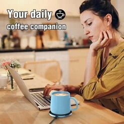 Auto On/Off Gravity-Induction Coffee Mug With Intelligent Temperature Control 113°F/45°C Cup Warmer Self-Heating With Wireless Charging Function Gifts For Home Office (Mug Included) Blue -KitchenAid Shop 51QLyX4iQgL