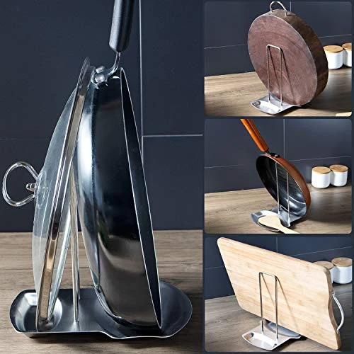 Pot Lid/Spoon Rack,Pot Cover Organizer In Home & Kitchen,Vertical Spoon Rest,Spoon Rest For Stove Top,Stainless Steel Spoon Holder,Cooking Utensils Stand - Stainless Steel 6 Pot Lid/Spoon Rack,Pot Cover Organizer In Home & Kitchen,Vertical Spoon Rest,Spoon Rest For Stove Top,Stainless Steel Spoon Holder,Cooking Utensils Stand - Stainless Steel - Image 4