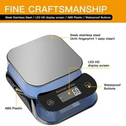 Ood Kitchen Scale, Electronic Digital Grams And Oz With Nutritional Calculator For, Fruit, Calorie And Weight Loss In Kitchen, Ingredients ,Jewellery ,Powder ,Small(Black) 9 Ood Kitchen Scale, Electronic Digital Grams And Oz With Nutritional Calculator For, Fruit, Calorie And Weight Loss In Kitchen, Ingredients ,Jewellery ,Powder ,Small(Black) -KitchenAid Shop 51QdFMv21GL