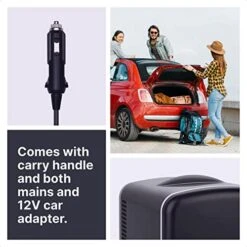 Portable Mini Fridge 4 Liter 6 Can Skincare Fridge, AC 120V DC 12V Small Refrigerator Cooler And Warmer For Skincare, Foods, Medications, Bedroom, Travel And Car - Black 16 Portable Mini Fridge 4 Liter 6 Can Skincare Fridge, AC 120V DC 12V Small Refrigerator Cooler And Warmer For Skincare, Foods, Medications, Bedroom, Travel And Car - Black -KitchenAid Shop 51QlwRAZZGL