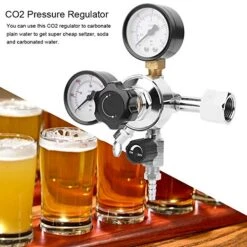 Qinlorgo CO2 Regulator Gauge Valve, Stable Performance Practical Chrome Plated Brass+Plastic Durable CO2 Regulator, For Brewer -KitchenAid Shop 51Qm9i2biEL